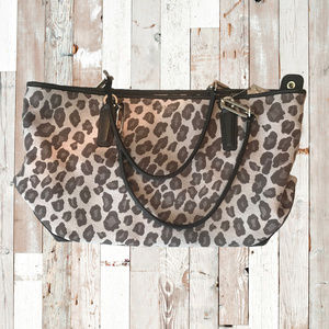 COACH Madison Leopard Canvas Tote